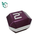 Cajas de empaquetado púrpuras púrpuras del reloj de la forma de la cartulina del sello de la hoja del holograma del logotipo de encargo de los proveedores de China